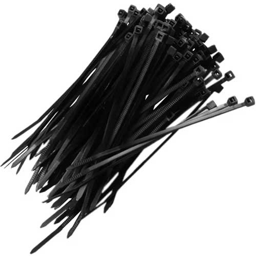 ABRACADEIRA NYLON 4,8 X 360 PRETA C/100