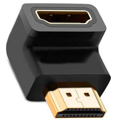 ADAPTADOR HDMI-FEMEA X HDMI-MACHO 90oGR