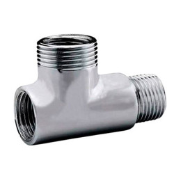 ADAPTADOR T P/TANQUE/MAQUINA LAVAR 1/2 X 1/2 X 3/4 CROMADO
