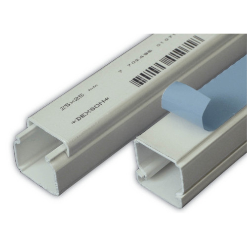 CANALETA 25 X 25MM DEXSON BRANCA C/ ADESIVO 2MT