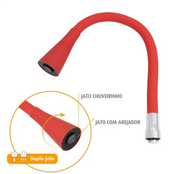 CANO TORNEIRA BICA MOVEL GOURMET RED DUPLA FUNCAO (VERMELHO)