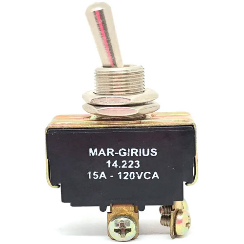 CHAVE INTERRUPTOR ALAVANCA BIPOLAR 4T LIG/DESL METAL 14223