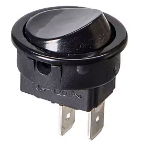 CHAVE INTERRUPTOR GANGORRA REDONDO MONO 2T 10A PRETO 16123