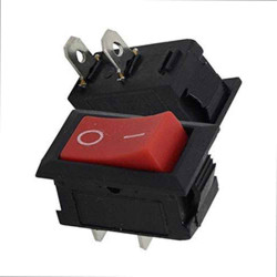 CHAVE INTERRUPTOR GANGORRA RETA MONO 2T PRETO/VERM 10A KCD1
