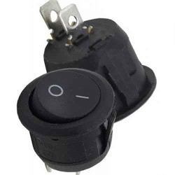 CHAVE INTERRUPTOR GANGORRA REDONDO MONO 2T 10A PRETO CHIPSCE
