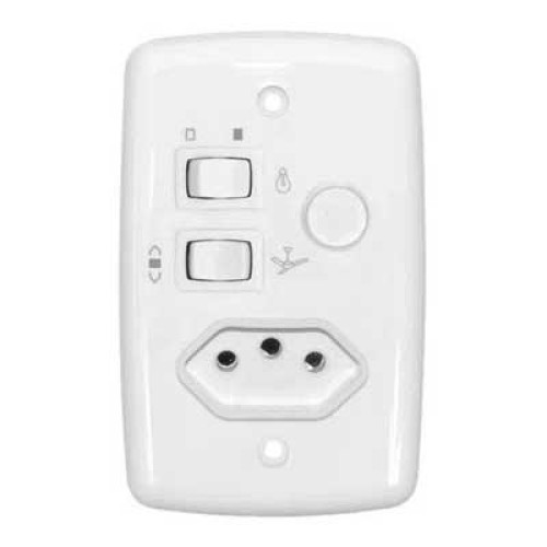 CONTROLE CHAVE VENTILADOR ROTATIVA LUZ TOMADA REVERSAO L/D
