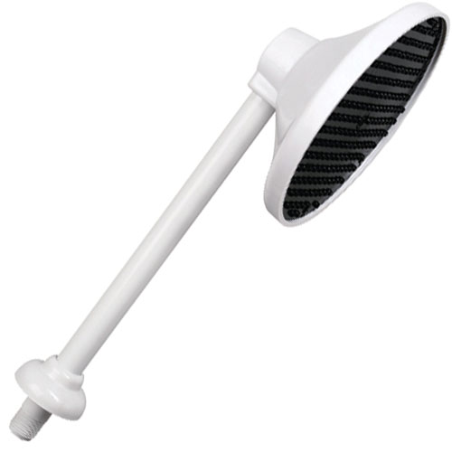 CHUVEIRO FRIO PLASTICO  9 X 1/2 CROMADO E PRETO