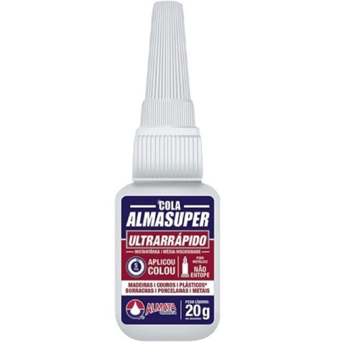 COLA ADESIVO INSTANTANEA ALMASUPER  20G ULTRARRAPIDO