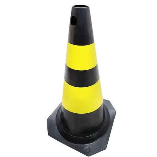 CONE PRETO/AMARELO 75CM