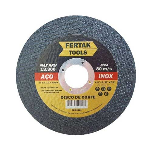 DISCO CORTE  4.1/2 X 1,0 X 7/8 INOX FERTAK
