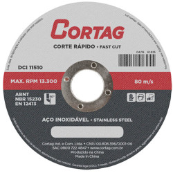 DISCO CORTE  4.1/2 X 1,0 X 7/8 INOX CORTAG