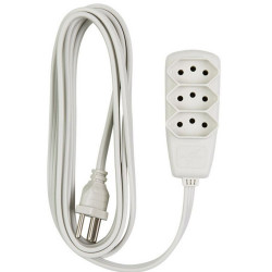 EXTENSAO ELETRICA 3 PINOS  5MT 3 TOMADA GELO