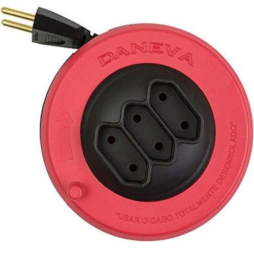 EXTENSAO ELETRICA 2 PINOS  3MT 3 TOMADA (RED.POP SPIN)