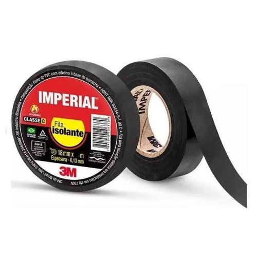 FITA ISOLANTE 20M X 18MM PRETA  IMPERIAL SLIN