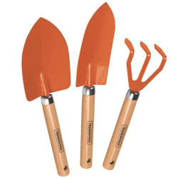 KIT JARDINAGEM 3 PCS 1 PAZINHA LARGA 1 ANCINHO 1 PA ESTREITA