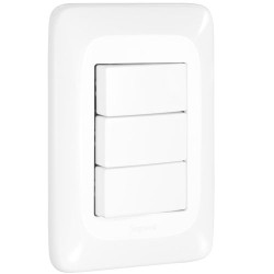 PIAL POP CJ INTERRUPTOR 3 TC  SIMPLES BRANCO