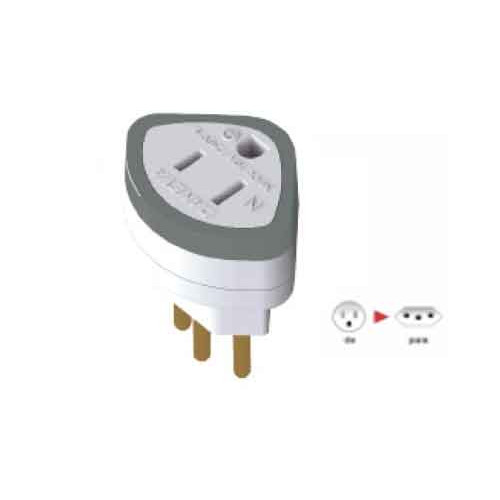 PINO ADAPTADOR 2P + T ENTRADA 2P CHATO+T 1630/1629