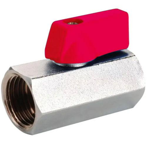 REGISTRO ESFERA METAL   1/4 MINI FEMEA X FEMEA