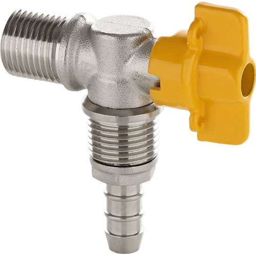 REGISTRO ESFERA GAS ESFERA 90o 3/8 X 1/2 BSP C/ESPIGAO 3/8