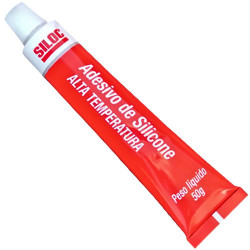 ADESIVO SILICONE ALTA TEMPERATURA 50G VERMELHO
